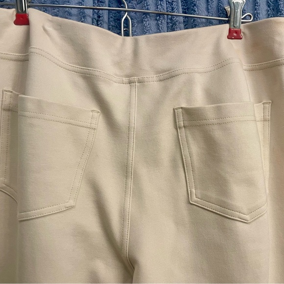 Belle by Kim Gravel Tan ankle pants with Zippers. Size 12. - Picture 3 of 9